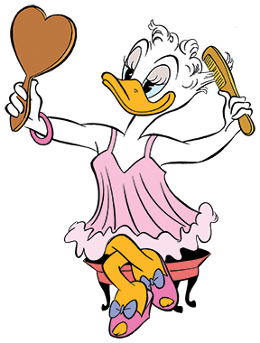 Daisy Duck frisiert sich