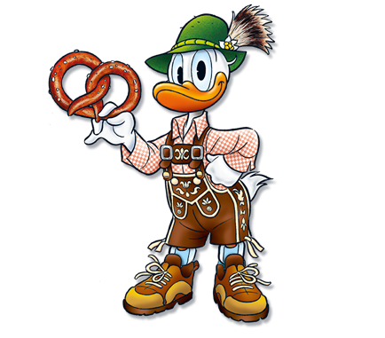 Donald Duck als Bayer