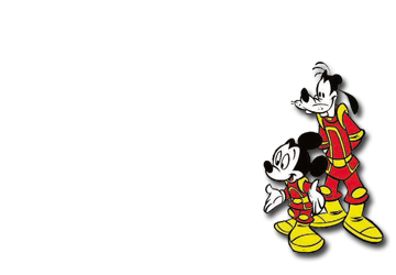 Micky und Goofy im Raumanzug