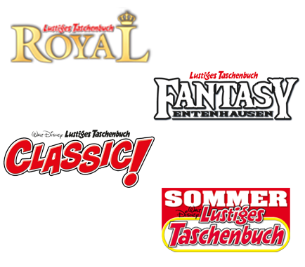 LTB Royal 7, LTB Fantasy Entenhausen 3, LTB Classic Edition 19, LTB Sommer 12.