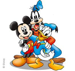 Micky Maus, Donald Duck und Goofy