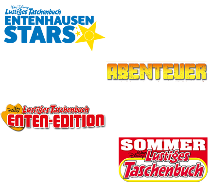 LTB Entenhausen Stars 9, LTB Abenteuer 9, LTB Enten-Edition 85, LTB Sommer 14.