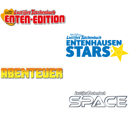 LTB Enten-Edition 89, LTB Entenhausen Stars 13, LTB Abenteuer 13, LTB Space 1.