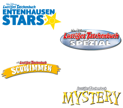 LTB Entenhausen-Stars 18, LTB Spezial 130, LTB Schwimmen 1, LTB Mystery 3.